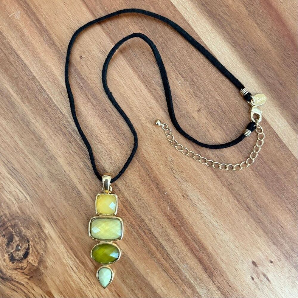 Lia Sophia | Faceted Pendant Necklace | 17” Adjustable